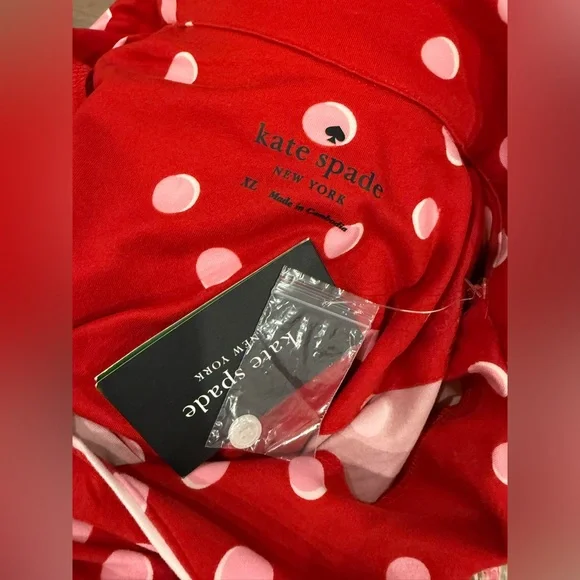 Kate Spade Red Polka Dot Pajama Top - Picture 5 of 7